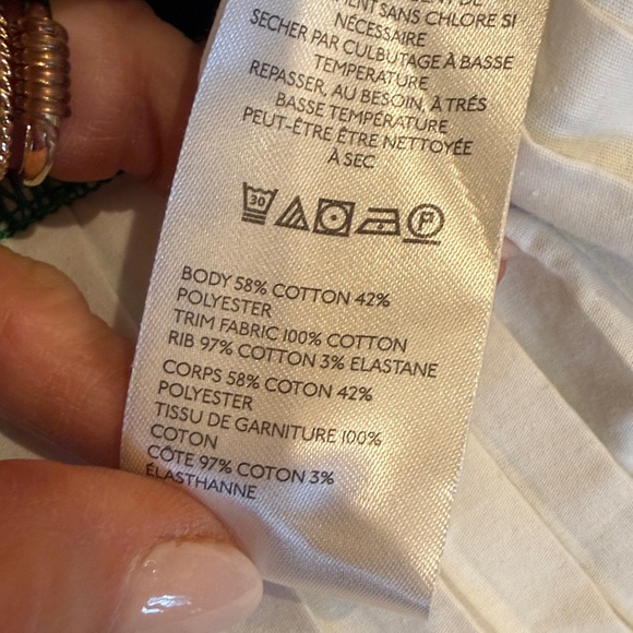 NWT Anthropologie Maeve Green/White V-Neck Twofer Knit Pullover Small - Picture 11 of 12